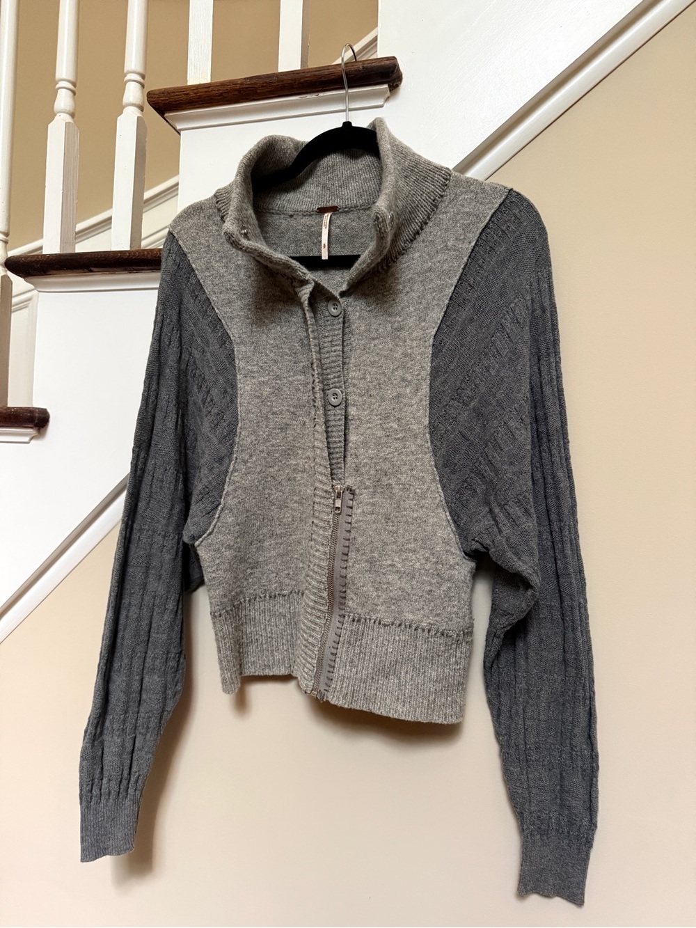 Free People gray dolman sleeve sweater